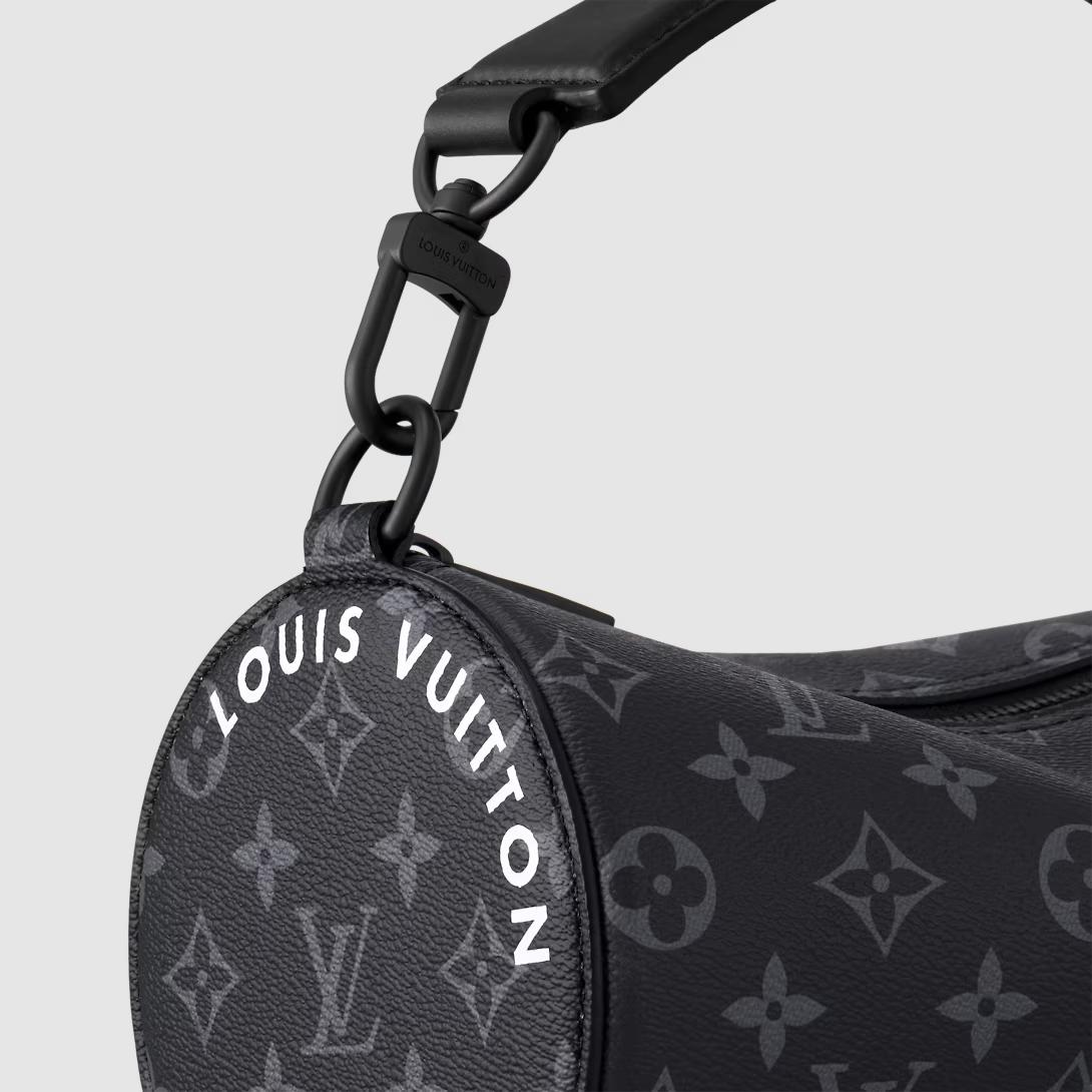 Túi Louis Vuitton Soft Polochon Pm Monogram Eclipse Nam Đen